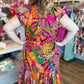 RESTOCKED! "Santorini Sunsets" Plus-Size Tropical Midi Dress