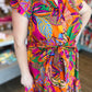 RESTOCKED! "Santorini Sunsets" Plus-Size Tropical Midi Dress