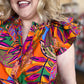 RESTOCKED! "Santorini Sunsets" Plus-Size Tropical Midi Dress