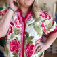 "Sassy & Southern" Curvy Red & Pink Ruffle Trim Top
