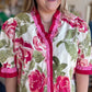"Sassy & Southern" Curvy Red & Pink Ruffle Trim Top