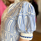 RESTOCKED! "See You in Seaside" Curvy Blue Geometric Top