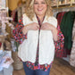 "Snow Bunny" Curvy Quilted Cream Scalloped Vest - FINAL SALE