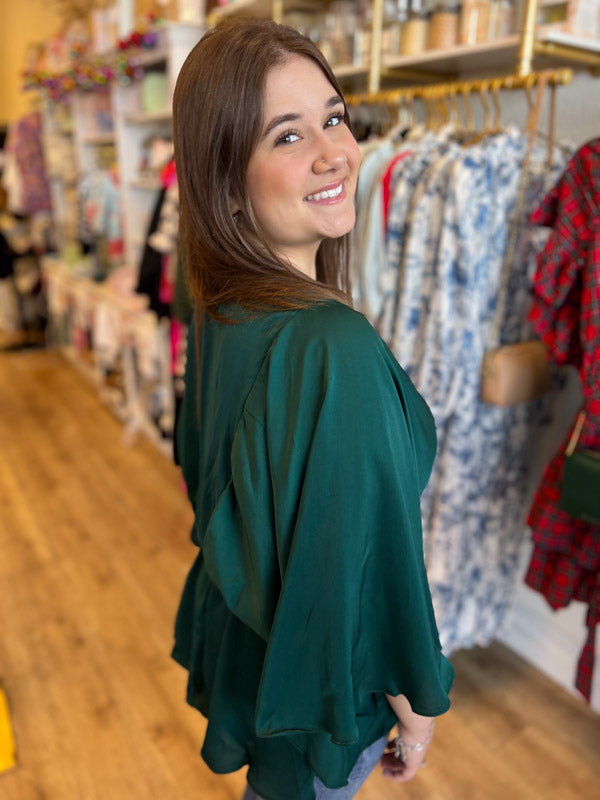 "Sophisticated Presence" Plus Size Peplum Top