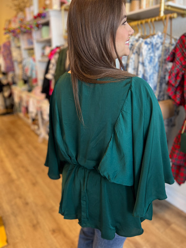 "Sophisticated Presence" Plus Size Peplum Top