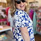 PRE-ORDER "Springtime in Savannah" Curvy Blue Floral Midi Dress