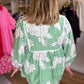 RESTOCK COMING! "Sweet Magnolia" Curvy Mint Green Blouse
