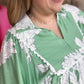 RESTOCK COMING! "Sweet Magnolia" Curvy Mint Green Blouse