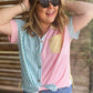 "Take Me Out to the Ballgame" Curvy Striped Button Up