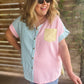 "Take Me Out to the Ballgame" Curvy Striped Button Up