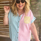 "Take Me Out to the Ballgame" Curvy Striped Button Up