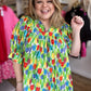 "Tiptoe Through the Tulips" Curvy Floral Blouse
