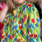 "Tiptoe Through the Tulips" Curvy Floral Blouse