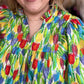 "Tiptoe Through the Tulips" Curvy Floral Blouse