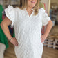 "Wedding Cake" Curvy White Jacquard Dress