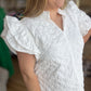 "Wedding Cake" Curvy White Jacquard Dress