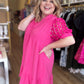 "You Look Good in Love" Curvy Pink Heart Dress - FINAL SALE
