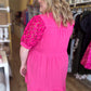 "You Look Good in Love" Curvy Pink Heart Dress - FINAL SALE