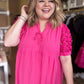 "You Look Good in Love" Curvy Pink Heart Dress - FINAL SALE