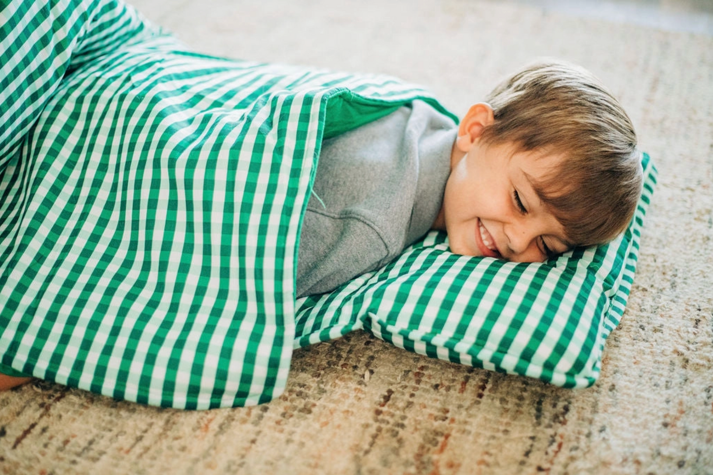 Kids Gingham Nap Mat