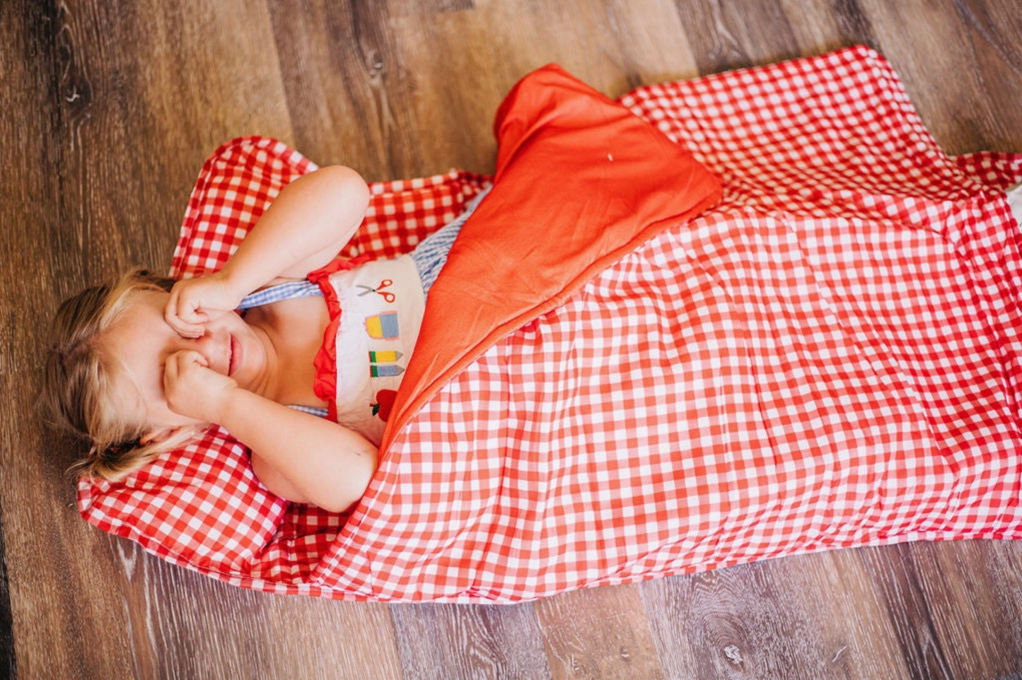 Kids Gingham Nap Mat