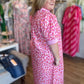 Leopard Luxe Curvy Gingham Trim Midi Dress