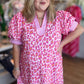 Leopard Luxe Curvy Gingham Trim Midi Dress