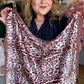 Leopard Print Silky Satin Scarf