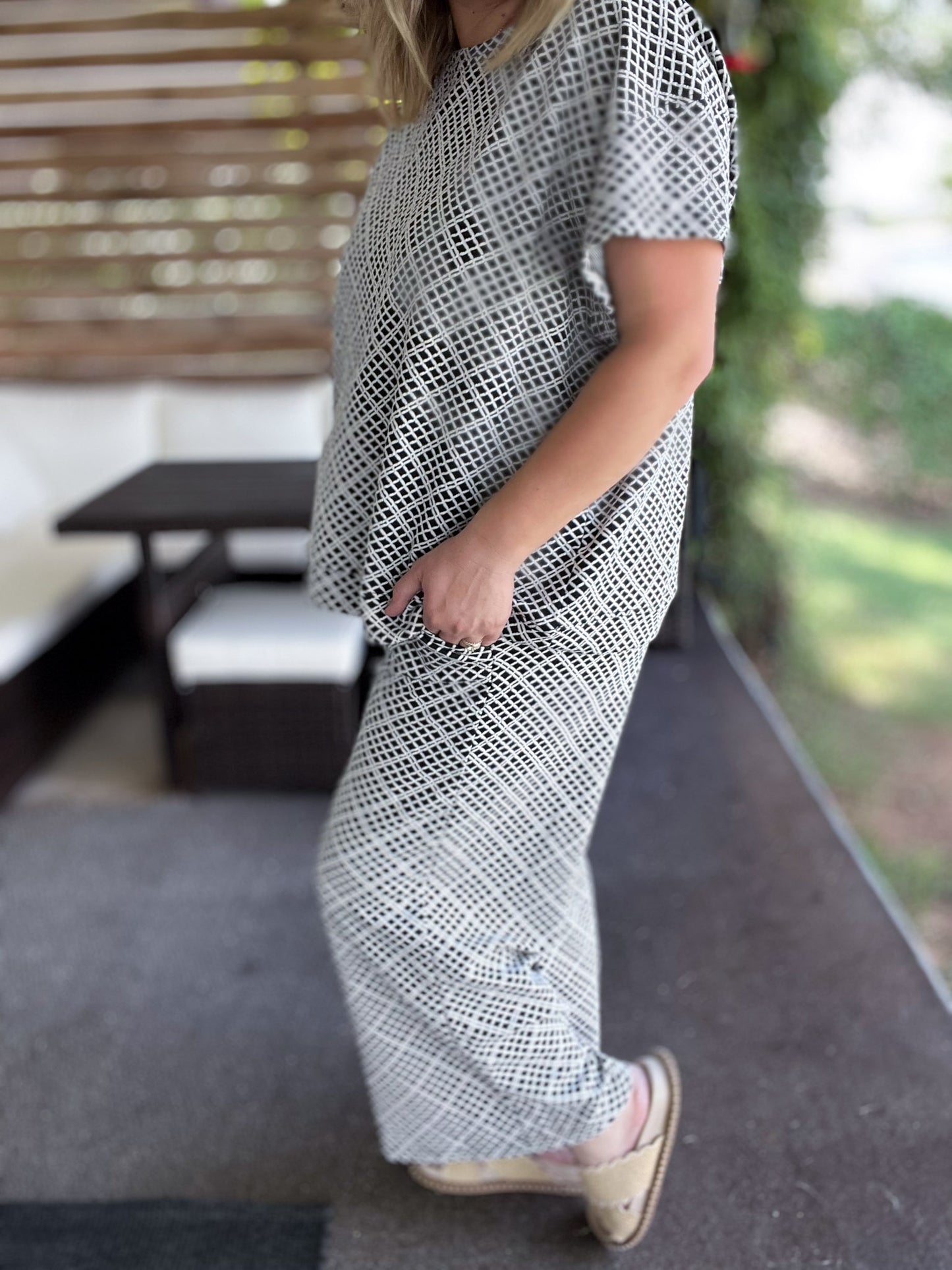Like a Diamond Plus-Size Black & White Set