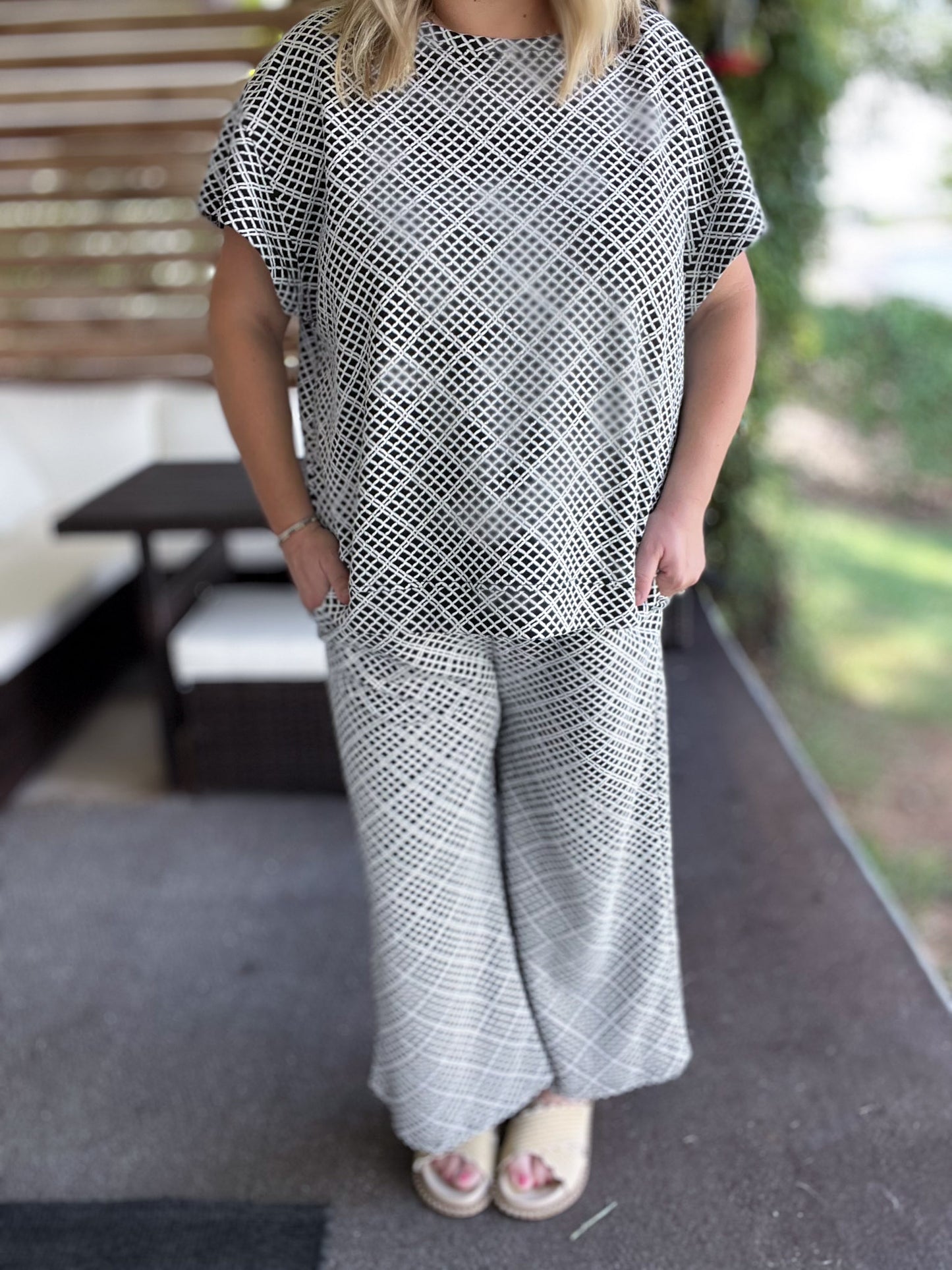 Like a Diamond Plus-Size Black & White Set