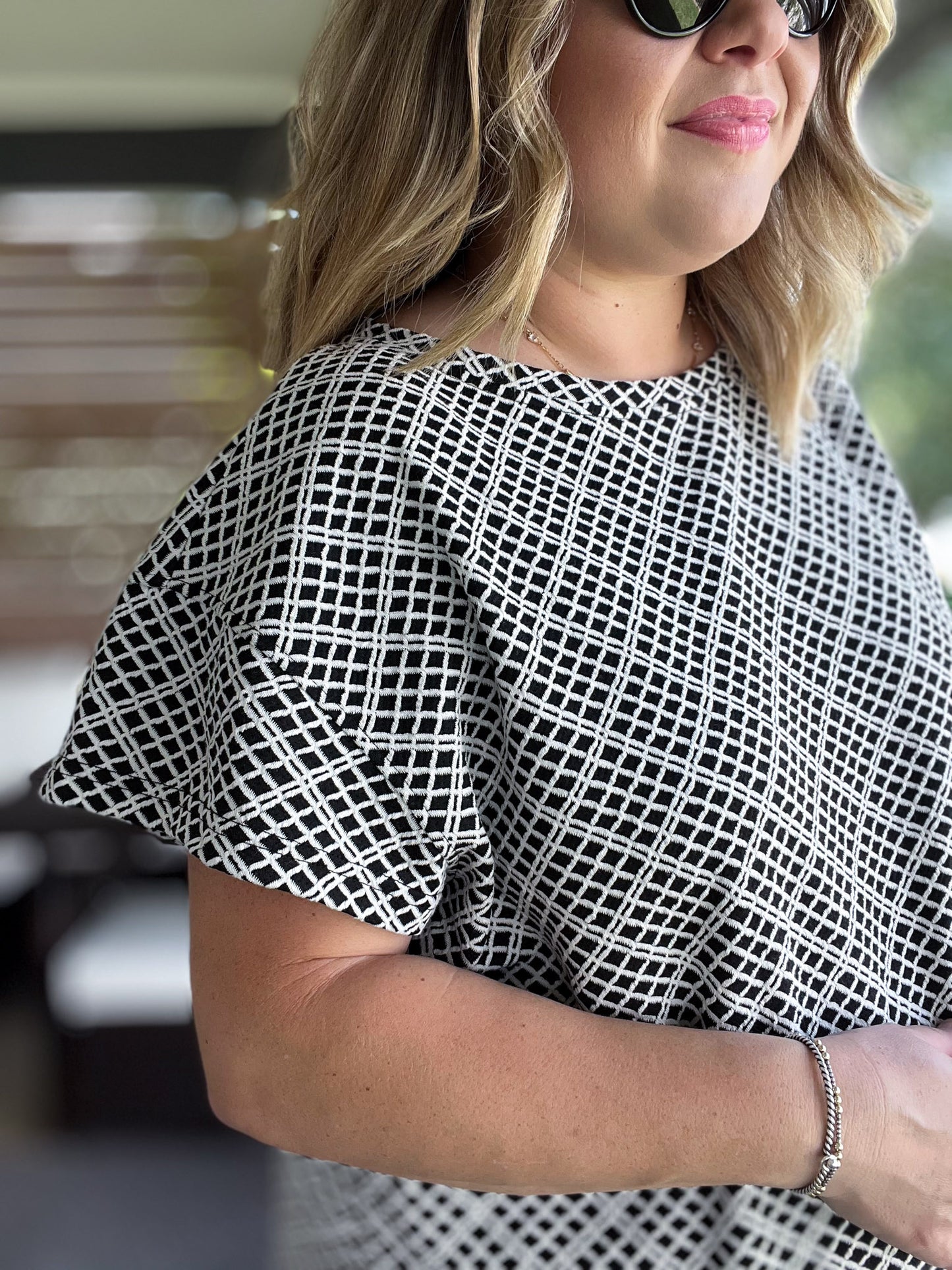Like a Diamond Plus-Size Black & White Set
