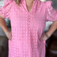 Lillies & Lace Curvy Pink Midi Dress