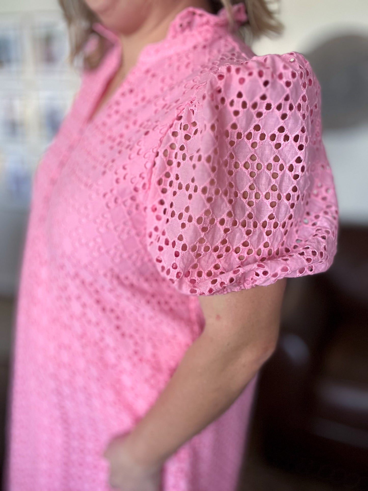 Lillies & Lace Curvy Pink Midi Dress