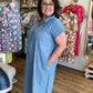 Livin' Easy Curvy Denim Midi Dress