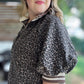 Longed for Adventure Curvy Mocha Ribbed Collar Leopard Top