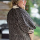 Longed for Adventure Curvy Mocha Ribbed Collar Leopard Top