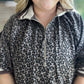Longed for Adventure Curvy Mocha Ribbed Collar Leopard Top