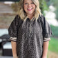 Longed for Adventure Curvy Mocha Ribbed Collar Leopard Top