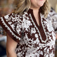 Love You a (Mocha) Latte Curvy Flutter Sleeve Lace Top