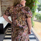 Luxe Layers Curvy Brown Floral Eyelet Midi Dress