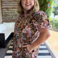 Luxe Layers Curvy Brown Floral Eyelet Midi Dress
