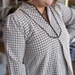 Marshmallow Creme Latte Plaid Mini Dress