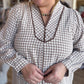 Marshmallow Creme Latte Plaid Mini Dress