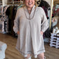Marshmallow Creme Latte Plaid Mini Dress