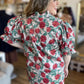 Meadow Blossoms Curvy Sage Floral Top
