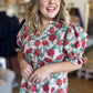 Meadow Blossoms Curvy Sage Floral Top