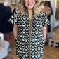 Meadow Deco Black Botanical Dress