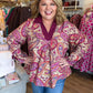 Merlot Mania Curvy Paisley Collared Top