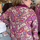 Merlot Mania Curvy Paisley Collared Top