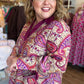 Merlot Mania Curvy Paisley Collared Top
